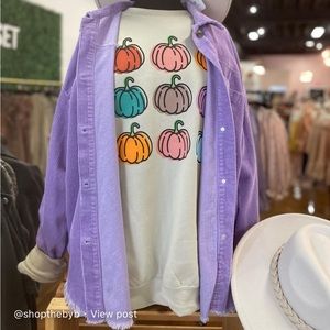 Pumpkins fall colorful sweatshirt